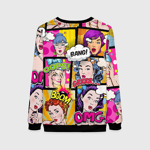 Женский свитшот POP ART / 3D-Черный – фото 2