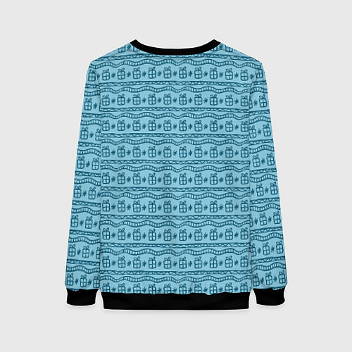 Женский свитшот Новогодний мишка / 3D-Черный – фото 2