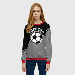 Свитшот женский ФК Торпедо, цвет: 3D-красный — фото 2