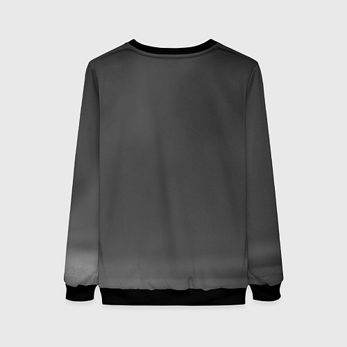 Женский свитшот Голубоглазый котенок / 3D-Черный – фото 2