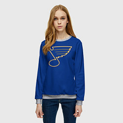 Свитшот женский St Louis Blues: Tarasenko 91, цвет: 3D-меланж — фото 2