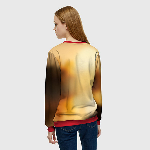 Женский свитшот Вечерний рыбак / 3D-Красный – фото 4