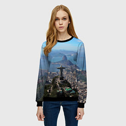 Свитшот женский Рио-де-Жанейро, цвет: 3D-черный — фото 2