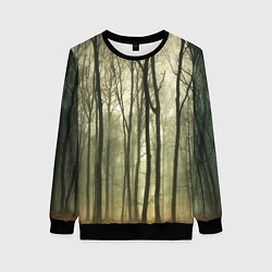 Свитшот женский Чарующий лес, цвет: 3D-черный