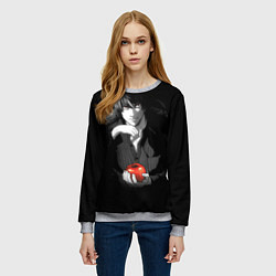 Свитшот женский Тетрадь смерти 4, цвет: 3D-меланж — фото 2