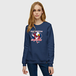 Свитшот хлопковый женский Washington Capitals Hockey, цвет: тёмно-синий — фото 2