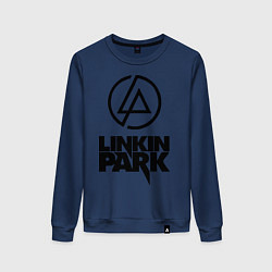 Свитшот хлопковый женский Linkin Park, цвет: тёмно-синий