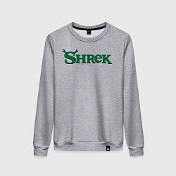 Свитшот хлопковый женский Shrek: Logo, цвет: меланж