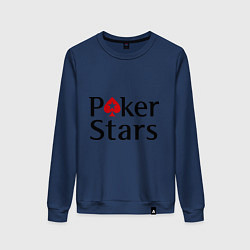 Свитшот хлопковый женский Poker Stars, цвет: тёмно-синий