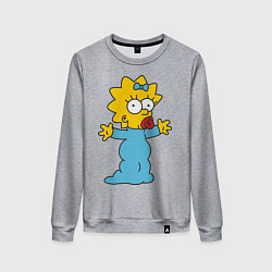 Свитшот хлопковый женский Maggie Simpson, цвет: меланж