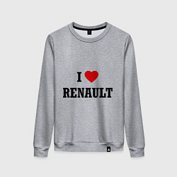 Свитшот хлопковый женский I love Renault, цвет: меланж