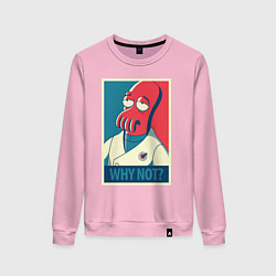 Свитшот хлопковый женский Zoidberg: Why not?, цвет: светло-розовый