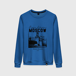 Свитшот хлопковый женский Moscow Kremlin 1147, цвет: синий