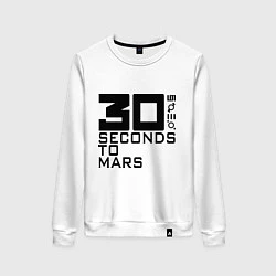 Свитшот хлопковый женский 30 Seconds To Mars, цвет: белый