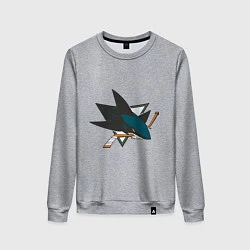 Свитшот хлопковый женский San Jose Sharks, цвет: меланж