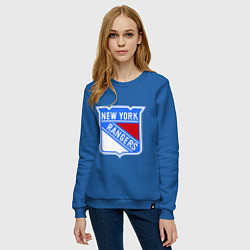 Свитшот хлопковый женский New York Rangers, цвет: синий — фото 2