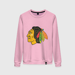 Свитшот хлопковый женский Chicago Blackhawks, цвет: светло-розовый