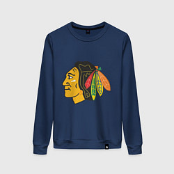 Свитшот хлопковый женский Chicago Blackhawks, цвет: тёмно-синий