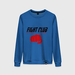 Свитшот хлопковый женский Fight Club, цвет: синий