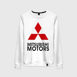 Свитшот хлопковый женский Mitsubishi, цвет: белый
