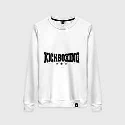 Свитшот хлопковый женский Kickboxing, цвет: белый
