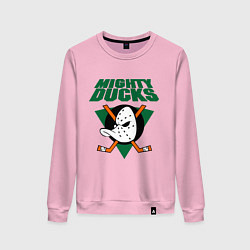 Свитшот хлопковый женский Anaheim Mighty Ducks, цвет: светло-розовый