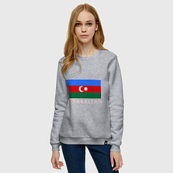 Свитшот хлопковый женский Азербайджан, цвет: меланж — фото 2