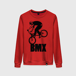 Свитшот хлопковый женский BMX 3, цвет: красный