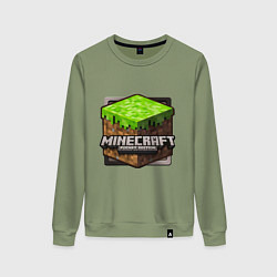 Свитшот хлопковый женский Minecraft: Pocket Edition, цвет: авокадо