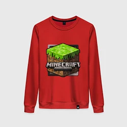 Свитшот хлопковый женский Minecraft: Pocket Edition, цвет: красный