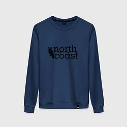 Свитшот хлопковый женский IDC North coast, цвет: тёмно-синий