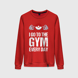 Свитшот хлопковый женский Gym Everyday, цвет: красный