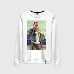 Свитшот хлопковый женский Trevor Philips, цвет: белый