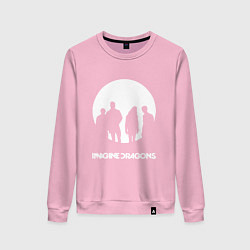 Свитшот хлопковый женский Imagine Dragons, цвет: светло-розовый