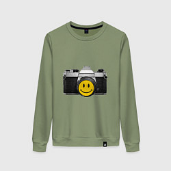 Свитшот хлопковый женский Фото-smile, цвет: авокадо
