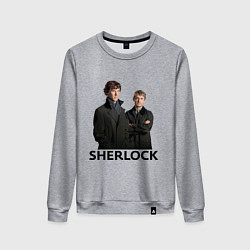 Свитшот хлопковый женский Sherlock, цвет: меланж