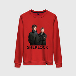 Свитшот хлопковый женский Sherlock, цвет: красный