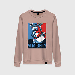 Свитшот хлопковый женский Моя геройская академия, цвет: пыльно-розовый