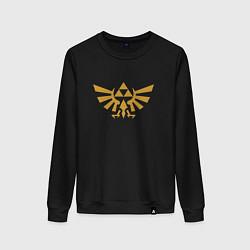Свитшот хлопковый женский The Legend of Zelda, цвет: черный