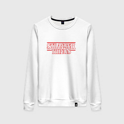 Свитшот хлопковый женский Stranger Things, цвет: белый