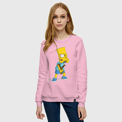 Свитшот хлопковый женский Bart Bully, цвет: светло-розовый — фото 2