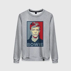Свитшот хлопковый женский Bowie Poster, цвет: меланж