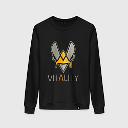 Свитшот хлопковый женский VITALITY Team: Esports, цвет: черный