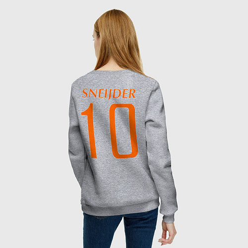 Женский свитшот Нидерланды: Уэсли Снейдер 10 / Меланж – фото 4