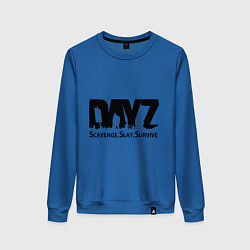 Свитшот хлопковый женский DayZ: Slay Survive, цвет: синий