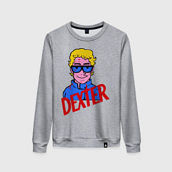 Свитшот хлопковый женский Dexter Comics, цвет: меланж