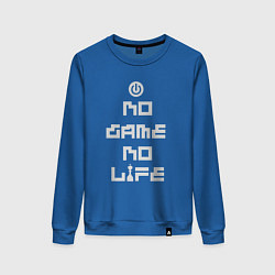 Свитшот хлопковый женский No game No life, цвет: синий