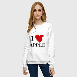 Свитшот хлопковый женский Love Apple, цвет: белый — фото 2