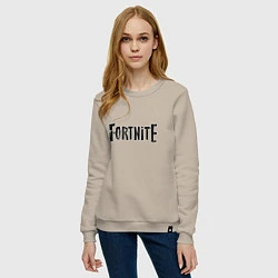 Свитшот хлопковый женский Fortnite Logo, цвет: миндальный — фото 2