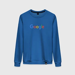 Свитшот хлопковый женский Google, цвет: синий